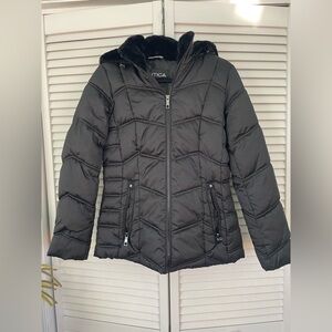 Nautica Women's Black Puffer Coat